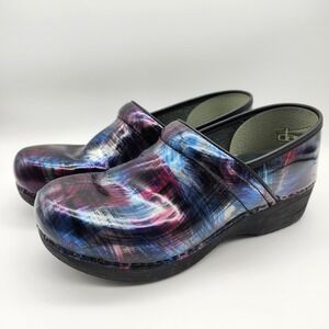 Dansko XP 2.0 Clogs Shoes Color Sweep Patent Leather Slip On Women Size 41, 10.5